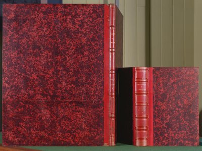 記述の表紙、第1巻、第II巻、古物、および第8巻の裏表紙、第I巻、歴史学者、ナチュレル、1809（革） 作： French School
